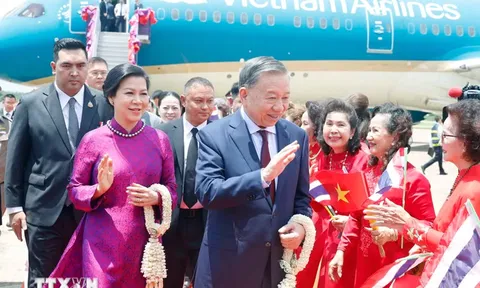 Tổng Bí thư, Chủ tịch nước Tô Lâm và Phu nhân bắt đầu thăm chính thức Vương quốc Thái Lan