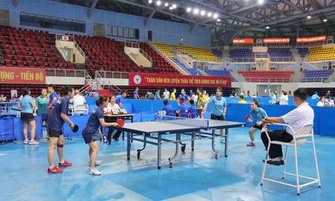 170 vận động viên tranh tài môn Bóng bàn - Đại hội Thể dục thể thao tỉnh Quảng Ninh lần thứ X