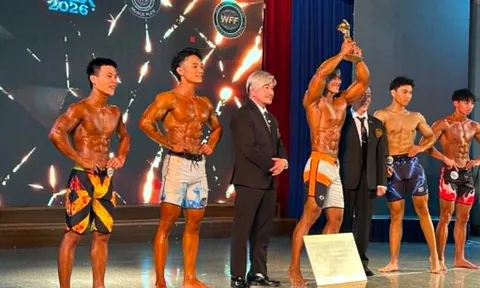 Lực sĩ Trịnh Ngọc Nhựt vô địch toàn năng WFF Việt Nam Muscle Flex 2026
