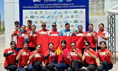 Canoeing Việt Nam kết thúc Giải vô địch Trẻ và U23 châu Á 2026 với 14 huy chương