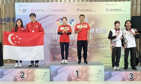 Giải vô địch Bắn súng Đông Nam Á 2026: Việt Nam giành huy chương vàng nội dung 10m súng trường hơi hỗn hợp đồng đội