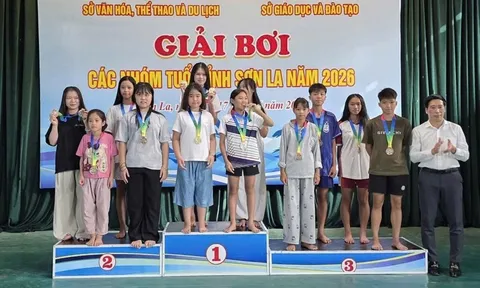 Hơn 200 vận động viên tranh tài Giải Bơi các nhóm tuổi tỉnh Sơn La năm 2026