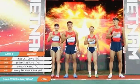 Giải vô địch Điền kinh tiếp sức châu Á 2026: Việt Nam xếp hạng 5 nội dung 4x400m hỗn hợp nam - nữ