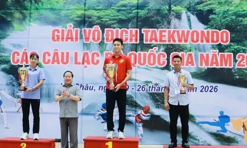 TP.HCM xếp thứ nhất toàn đoàn tại Giải vô địch Taekwondo các câu lạc bộ quốc gia năm 2026
