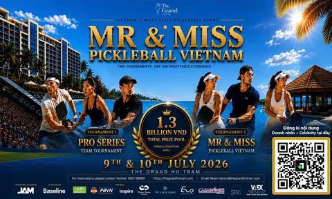 Mr & Miss Pickleball Vietnam 2026 có tổng giá trị giải thưởng lên đến 1,3 tỷ đồng