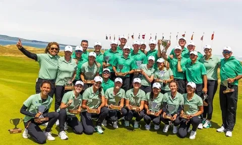 Nguyễn Anh Minh cùng tuyển Quốc tế vô địch Arnold Palmer Cup 2026