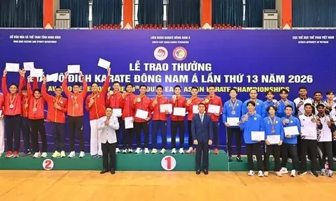 Giành 29 huy chương vàng, tuyển Việt Nam áp đảo tại Giải Karate vô địch Đông Nam Á 2026