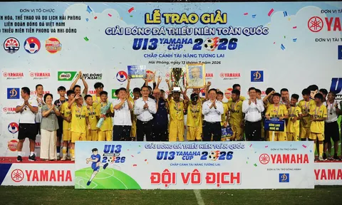 Giải Bóng đá Thiếu niên (U13) Yamaha Cup 2026: Sông Lam Nghệ An giành ngôi vô địch