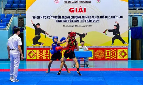Xã Tuy An Nam giành ngôi nhất toàn đoàn Giải vô địch Võ cổ truyền 2026