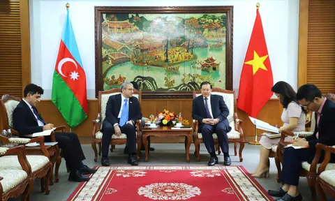 Thứ trưởng Bộ Văn hóa, Thể thao và Du lịch Tạ Quang Đông tiếp Đại sứ Azerbaijan tại Việt Nam