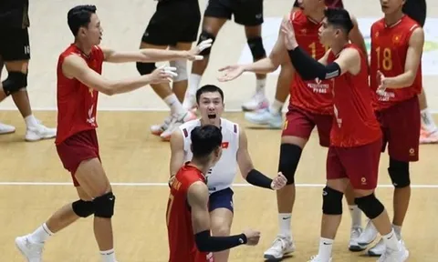 Chặng 2 SEA V.League 2026: Đánh bại Myanmar, đội tuyển bóng chuyền nam Việt Nam vào Bán kết