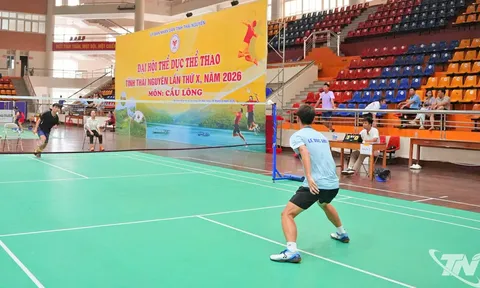 Gần 200 vận động viên tranh tài môn Cầu lông Đại hội Thể dục thể thao tỉnh Thái Nguyên lần thứ X