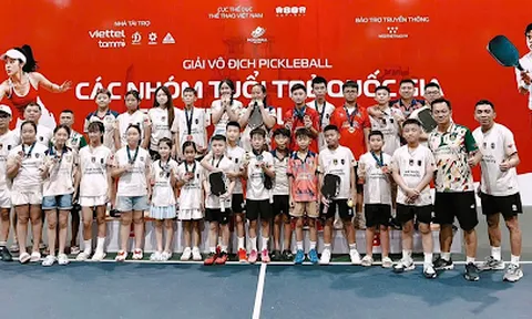 Câu lạc bộ Công an Nhân dân giành 49 huy chương tại Giải vô địch Pickleball các nhóm tuổi trẻ quốc gia 2026