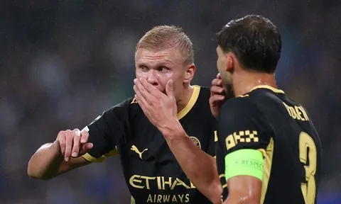 Haaland giúp Man City thắng trận ra quân Champions League