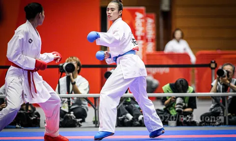 Môn Karate ASIAD 20: Diệu Ly giành tấm huy chương thứ 3 cho Đoàn Thể thao Việt Nam