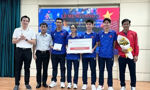 Thành phố Hồ Chí Minh khen thưởng đội tuyển teqball giành huy chương tại ASIAD 20