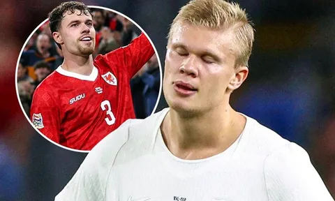 Na Uy thua ngược Xứ Wales trong thế trận thiếu người