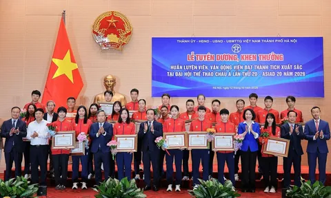 Hà Nội tuyên dương, khen thưởng huấn luyện viên, vận động viên đạt thành tích xuất sắc tại ASIAD 20