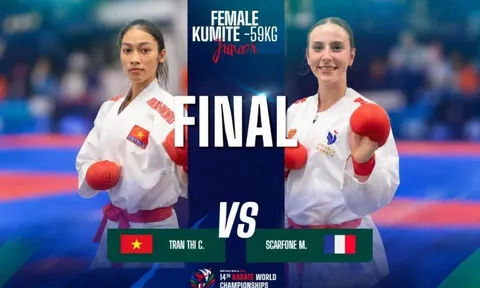 Võ sĩ Trần Thị Cẩm Tú vào chung kết Giải vô địch Karate thế giới 2026