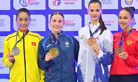 Trần Thị Cẩm Tú giành huy chương bạc Giải Karate trẻ thế giới 2026