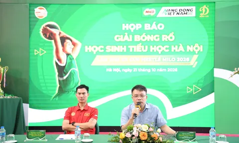 96 đội bóng tham dự Giải Bóng rổ học sinh Tiểu học Hà Nội 2026