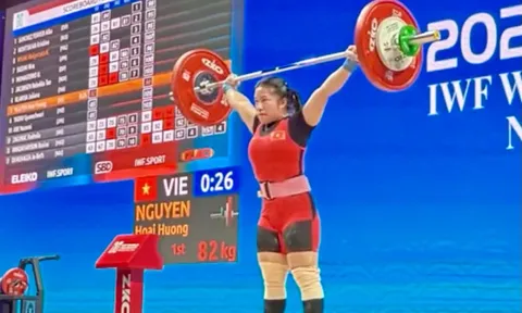 Giải vô địch Cử tạ thế giới 2026: Nguyễn Hoài Hương xếp hạng 18