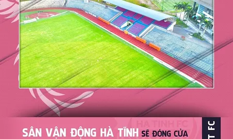 SVĐ Hà Tĩnh đóng cửa để nâng cấp mặt cỏ đến khi V.League trở lại