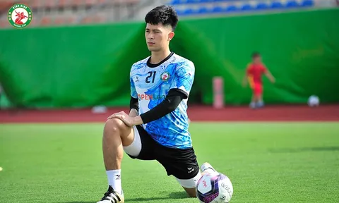 Trung vệ Đình Trọng trở lại tập luyện cùng Topenland Bình Định
