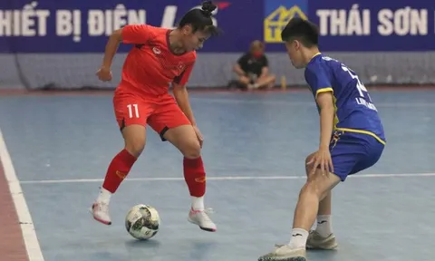 Đội tuyển futsal nữ Việt Nam thắng đậm Phong Phú Hà Nam trước thềm SEA Games 31