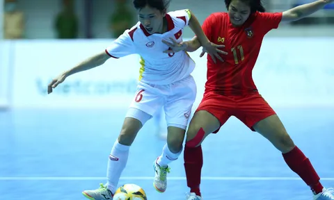 Đánh bại Myanmar, tuyển futsal nữ Việt Nam dẫn đầu Bảng xếp hạng