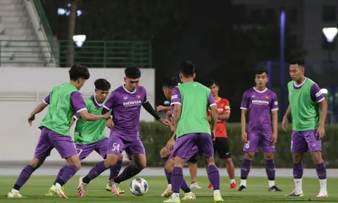 Đội tuyển U23 Việt Nam đã bước vào buổi tập đầu tiên trong đợt tập huấn tại UAE