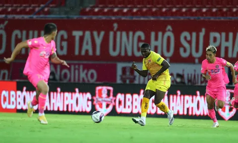 Vòng 5 V.League 2022: Thắng dễ Sài Gòn FC, chủ nhà Hải Phòng vững vàng ở ngôi đầu bảng