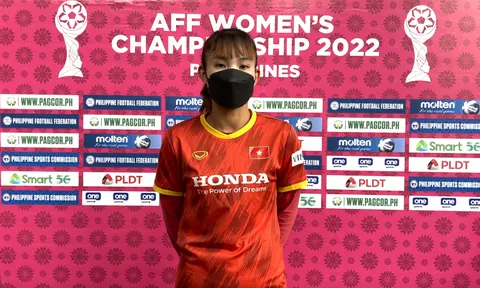 AFF Cup nữ 2022: Trung vệ Chương Thị Kiều thể hiện quyết tâm trước trận đầu tiên của đội tuyển nữ Việt Nam