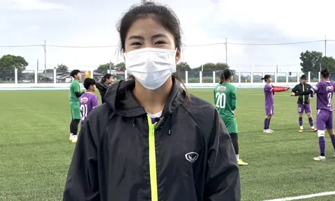 Cầu thủ Thanh Nhã: "Toàn đội quyết tâm chiến thắng để tặng người hâm mộ"