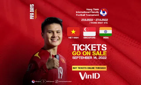 Công bố giá vé các trận giao hữu của đội tuyển Việt Nam
