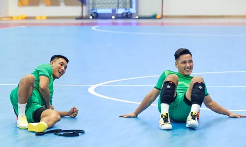 Đội tuyển futsal Việt Nam thoải mái tinh thần trước trận đấu với Nhật Bản