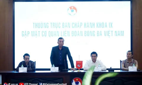 Thường trực Ban chấp hành VFF khóa IX gặp mặt cơ quan VFF