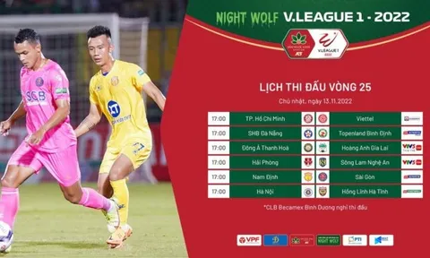 Trước vòng 25 V.League 2022: “Đại chiến” tại Thiên Trường