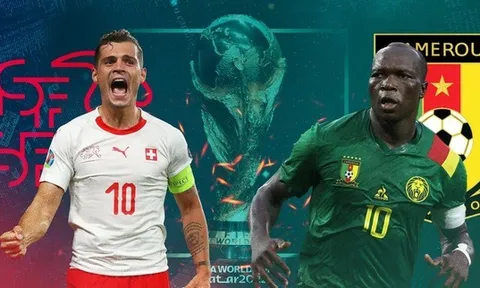 Bảng G > Thụy Sĩ - Cameroon (17 giờ ngày 24/11): Trận chiến không dễ dàng