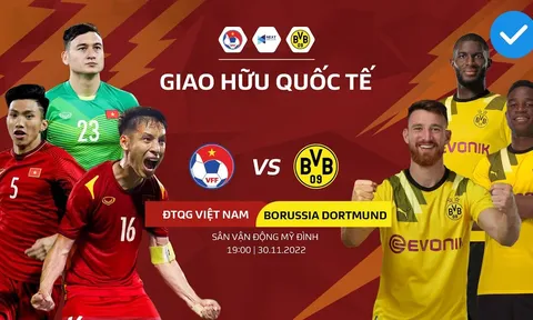 Giao hữu > Tuyển Việt Nam - Borussia Dortmund (19 giờ ngày 30/11): Bài "test" chất lượng!