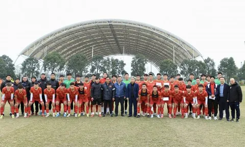 Chủ tịch VFF Trần Quốc Tuấn gặp mặt đội tuyển U20 Việt Nam