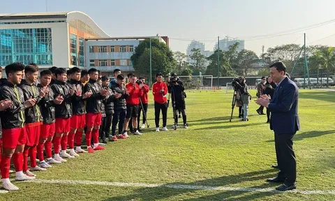 Lãnh đạo VFF gặp mặt, chúc mừng năm mới đội tuyển U20 Việt Nam