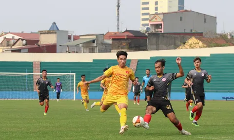 U23 Việt Nam thắng câu lạc bộ Phú Thọ trong trận đấu tập tại sân Việt Trì
