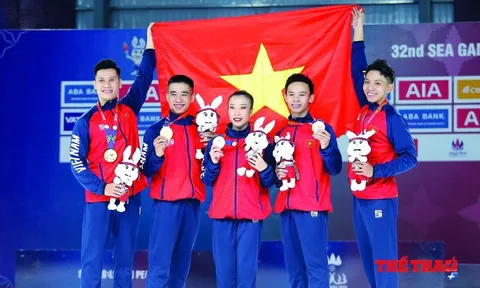 Đội tuyển Aerobic Việt Nam giành trọn 5 huy chương vàng tại SEA Games 32
