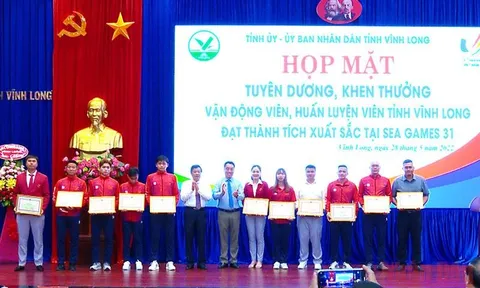 Vĩnh Long khen thưởng các vận động viên, huấn luyện viên đạt thành tích cao tại SEA Games 31