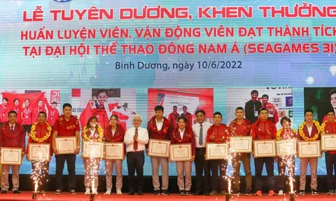 Bình Dương vinh danh vận động viên xuất sắc tại SEA Games 31