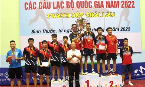 Kết thúc giải vô địch Bóng bàn các Câu lạc bộ quốc gia năm 2022