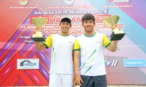 Quang Vinh/Minh Phát vô địch đôi nam giải Quần vợt quốc tế U18 ITF