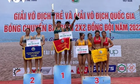 Kết thúc giải Bóng chuyền bãi biển trẻ các lứa tuổi toàn quốc năm 2022