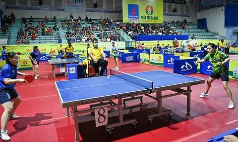 Hồng Khánh và Diệu Khánh vô địch đôi nam nữ giải vô địch Bóng bàn quốc gia Báo Nhân Dân lần thứ 40 năm 2022